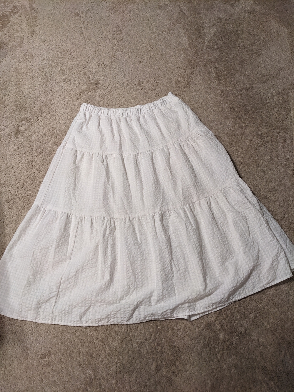 Old Navy White Tiered Maxi Skirt